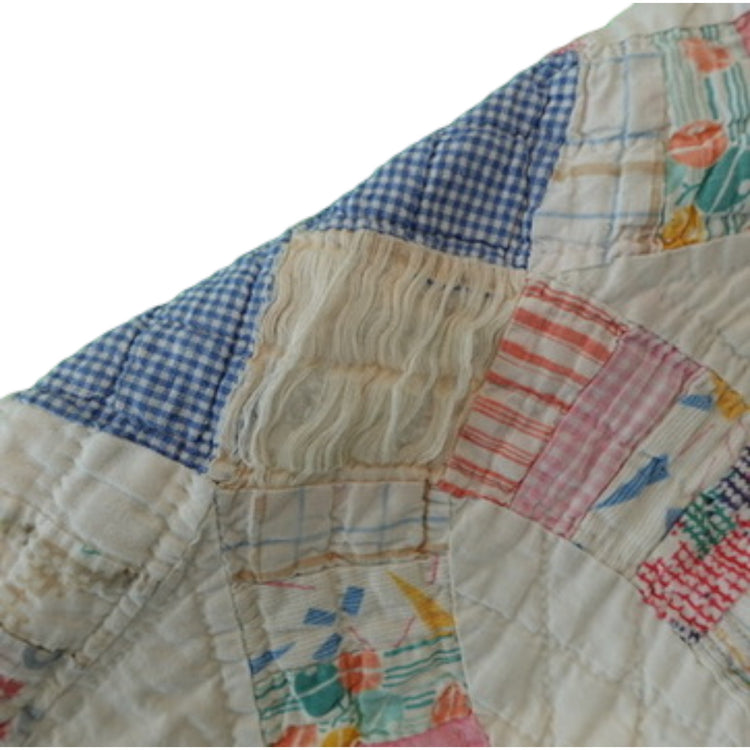 1930s Wedding Ring Pastel Hand Quilted Jacket