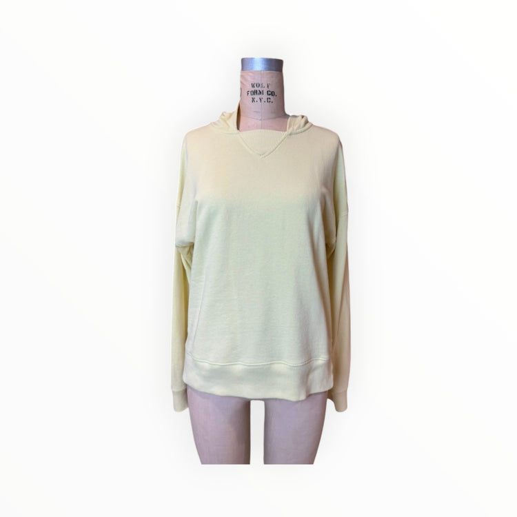 Bird & Floral Crewel Embroidery Yellow Sweatshirt