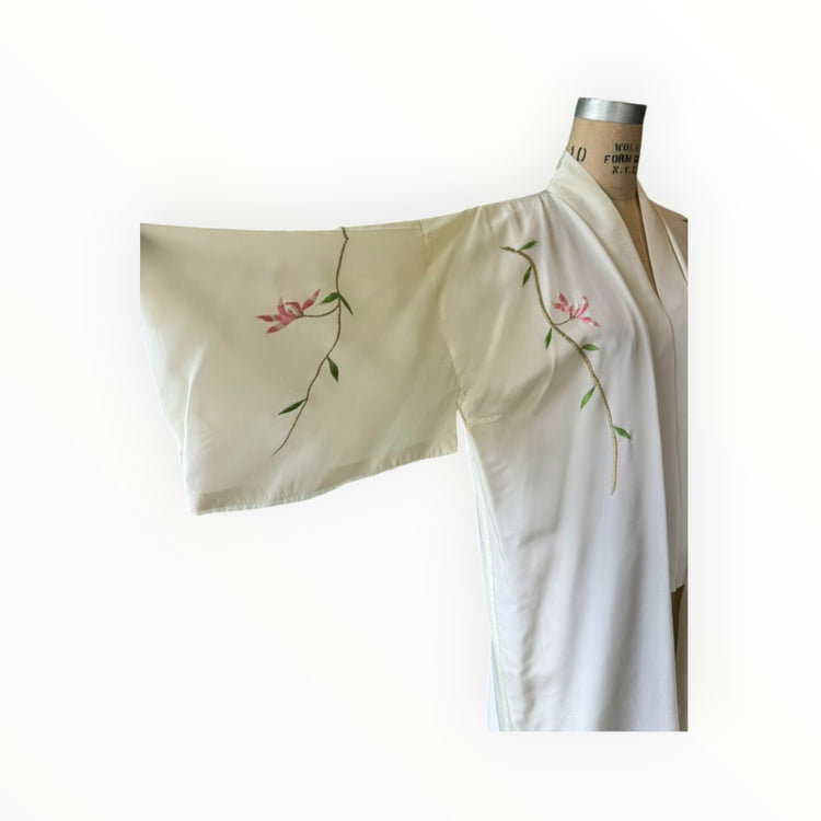 White Silk Kimono
