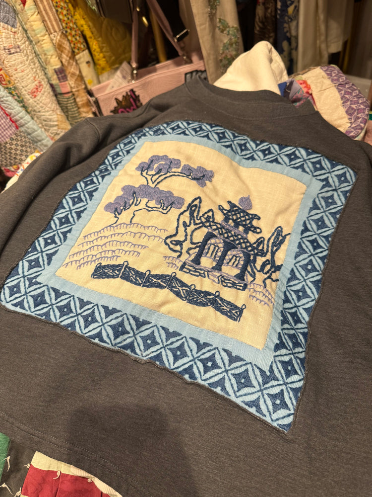 Refashioned Crewl Blue Sweatshirt