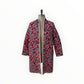 Blue Rose with Pinwheel Back Hand Quilted Jacket