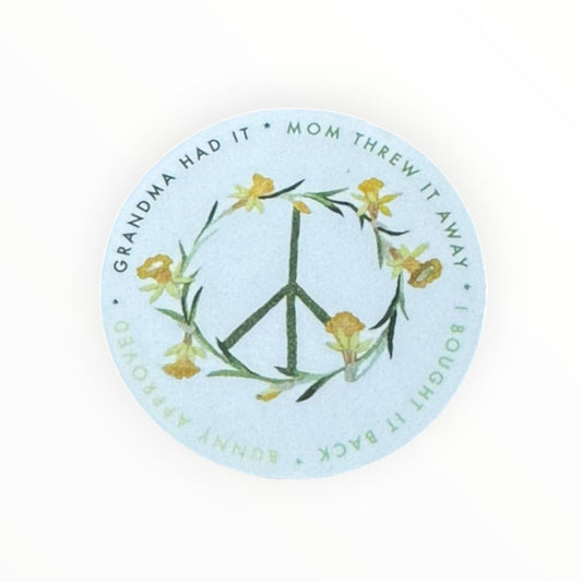Grandma, Mom, I & Bunny Approved Sticker