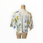 Blue & Yellow 50's Floral Short Kimono