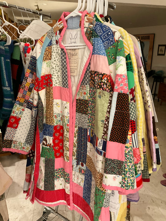 Mid Century Patchwork Quilted Jacket