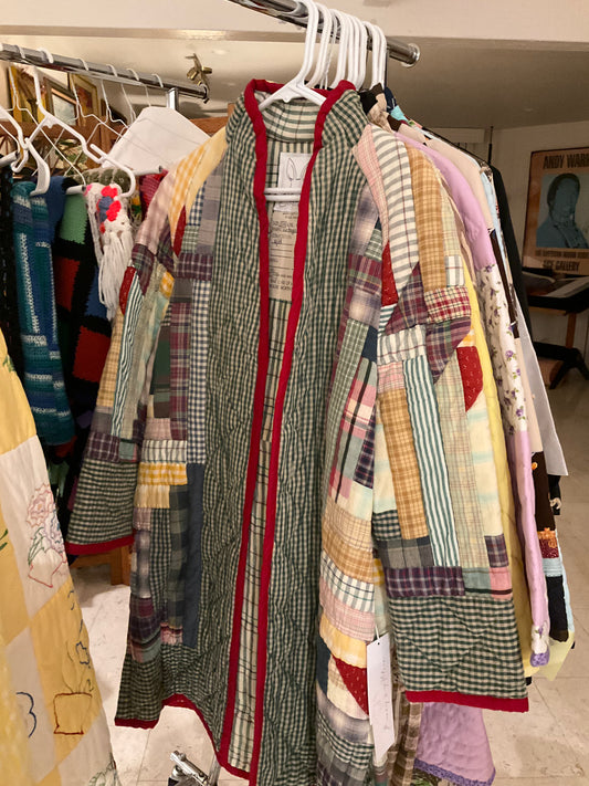 Americana Log Cabin Hand Quilted Jacket