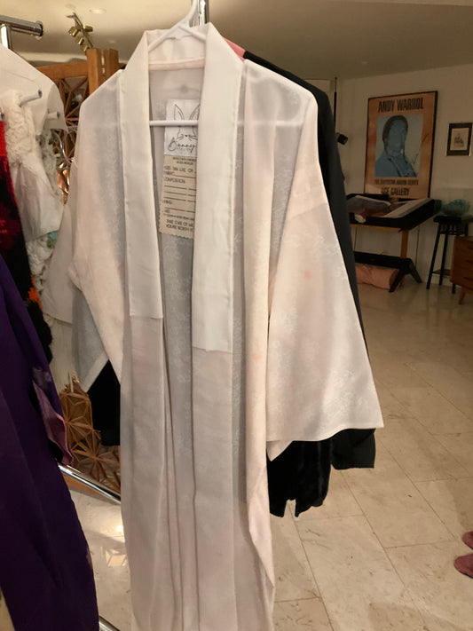 Light Pink Silk Refashioned Silk Kimono
