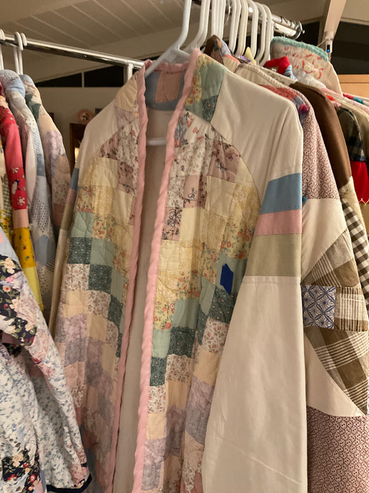 Cottagecore Sporty Pastel Hand Quilted Jacket