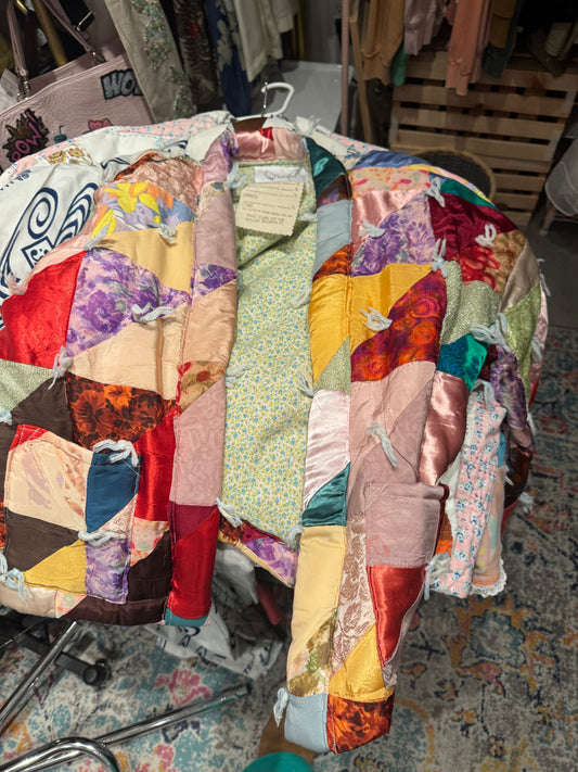 Vintage Hand Tied Shinny Short Jacket