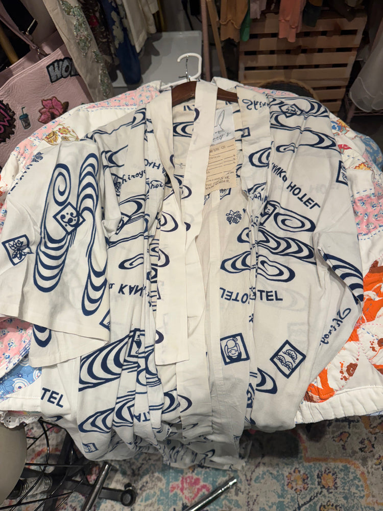 Refashioned Cotton White Kimono
