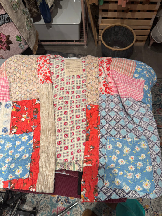 Vintage Hand Quilted Cowboy Short Jacket